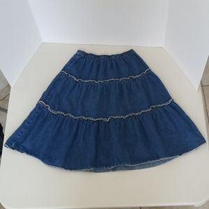 Little girls modest jean skirt